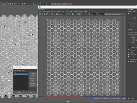 Abstract Hexagon grid seamless loop animation 1 10s 300 frames 3D Model