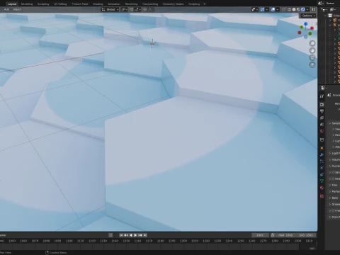 Abstract Hexagon grid seamless loop animation 2 10s 300 frames 3D Model