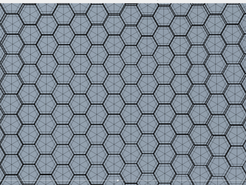 Abstract Hexagon grid seamless loop animation 2 10s 300 frames Modèle 3D