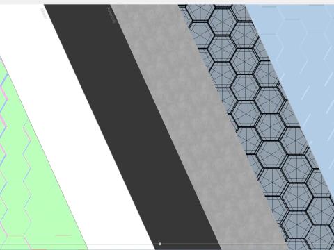 Abstract Hexagon grid seamless loop animation 2 10s 300 frames 3D Model