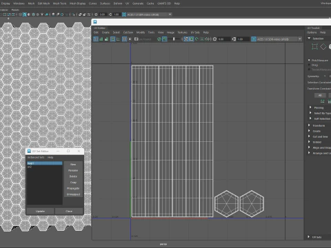 Abstract Hexagon grid seamless loop animation 2 10s 300 frames 3D Model