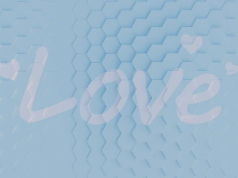 Abstract Hexagon grid seamless loop animation 3 10s 300 frames 3D Model