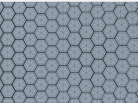 Abstract Hexagon grid seamless loop animation 3 10s 300 frames 3D Model