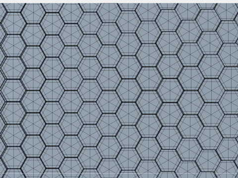 Abstract Hexagon grid seamless loop animation 3 10s 300 frames 3D Model