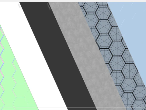 Abstract Hexagon grid seamless loop animation 3 10s 300 frames 3D Model