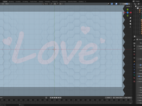Abstract Hexagon grid seamless loop animation 3 10s 300 frames 3D Model