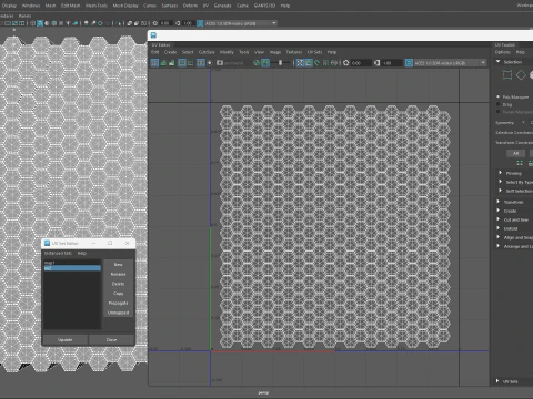 Abstract Hexagon grid seamless loop animation 3 10s 300 frames 3D Model