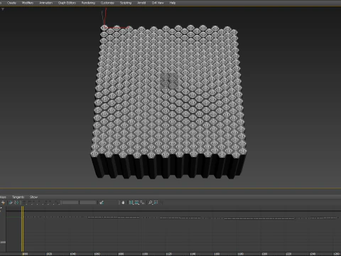 Abstract Hexagon grid seamless loop animation 3 10s 300 frames 3D Model