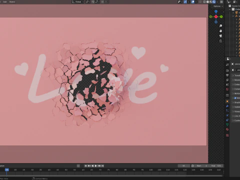 Peeling transition animation 1 3D Model