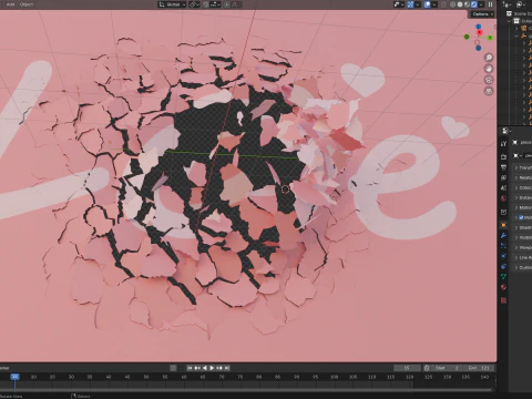 Peeling transition animation 1 3D Model