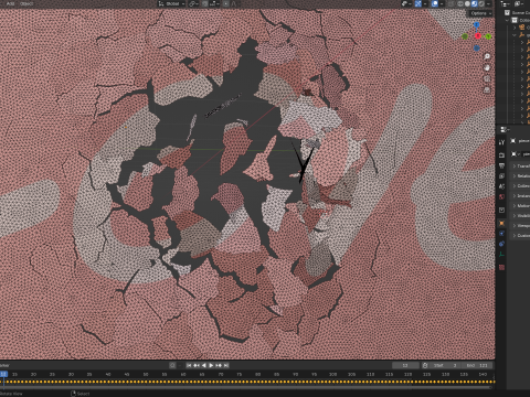 Peeling transition animation 1 3Dモデル