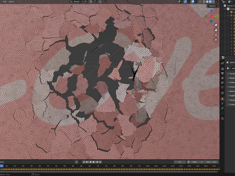 Peeling transition animation 1 3D Model