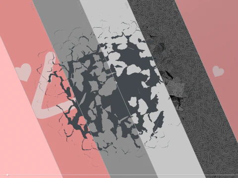 Peeling transition animation 1 3D Model