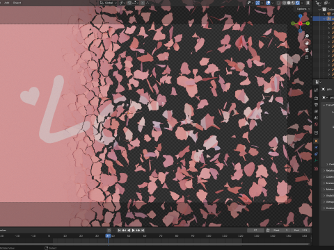 Peeling transition animation 3 3D Модель