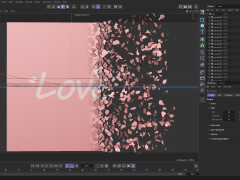 Peeling transition animation 3 3D Модель