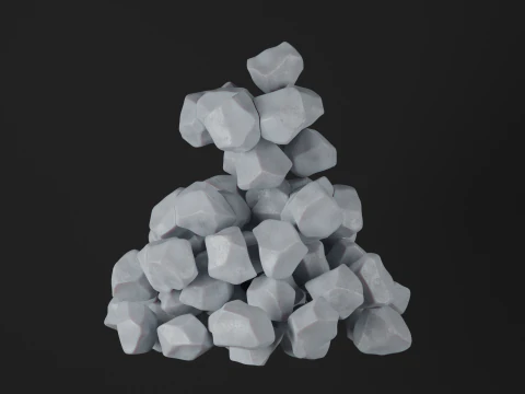 D&uuml;şen buz k&uuml;pleri animasyonu 1 3D Model