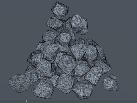 Ice cubes falling animation 1 3Dモデル