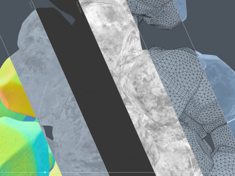 Ice cubes falling animation 1 3D Model