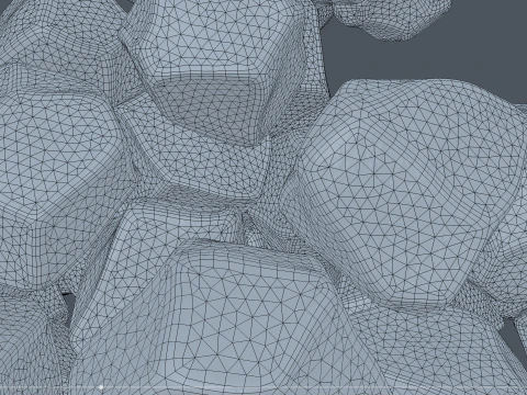 Ice cubes falling animation 1 3D Model