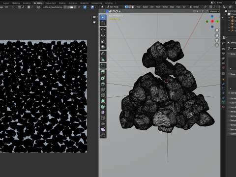 Ice cubes falling animation 1 3Dモデル