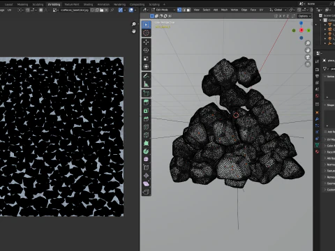 Ice cubes falling animation 1 3D Model