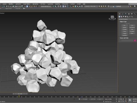 Ice cubes falling animation 1 3Dモデル