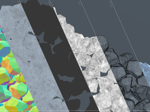 얼음 조각 떨어지는 애니메이션 3 3D 모델