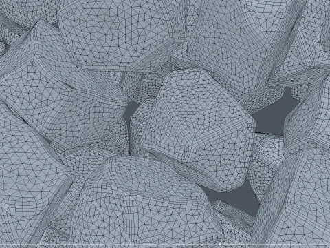 얼음 조각 떨어지는 애니메이션 3 3D 모델