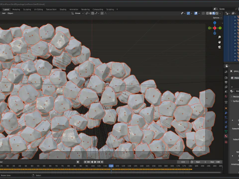 얼음 조각 떨어지는 애니메이션 3 3D 모델