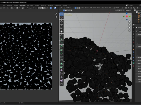 얼음 조각 떨어지는 애니메이션 3 3D 모델