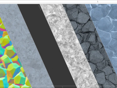 Ice cubes falling animation 4 3D Model