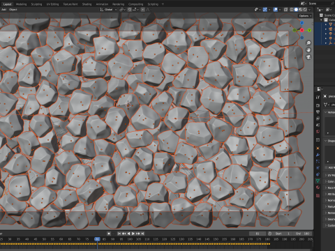 Ice cubes falling animation 4 3Dモデル
