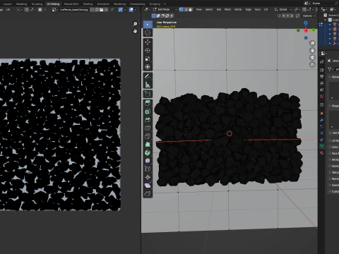 Ice cubes falling animation 4 3D Model