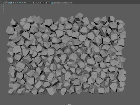 Ice cubes falling animation 4 3D Model