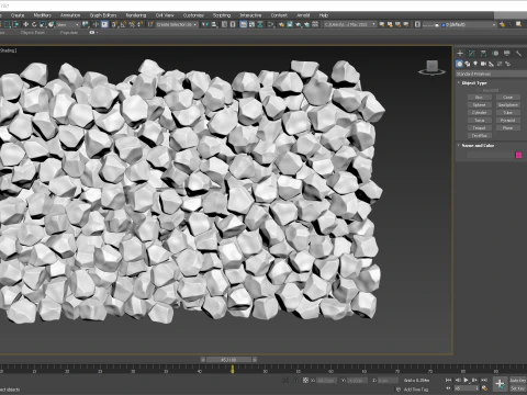 Ice cubes falling animation 4 3D Model