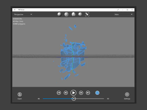 Shield assembled from fractured pieces animation 3D Model