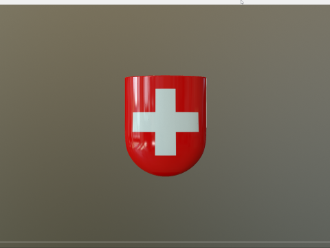 Shield assembled from fractured pieces animation 3D Model