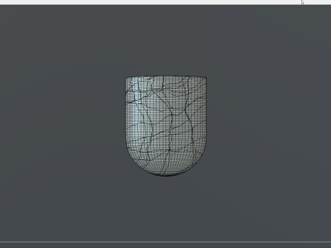 Shield assembled from fractured pieces animation 3D Model