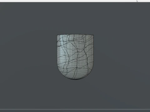 Shield assembled from fractured pieces animation 3D Model