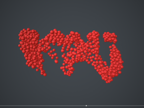 Text - I love you - formed out of spheres 3Dモデル