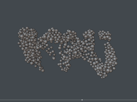 Text - I love you - formed out of spheres 3Dモデル