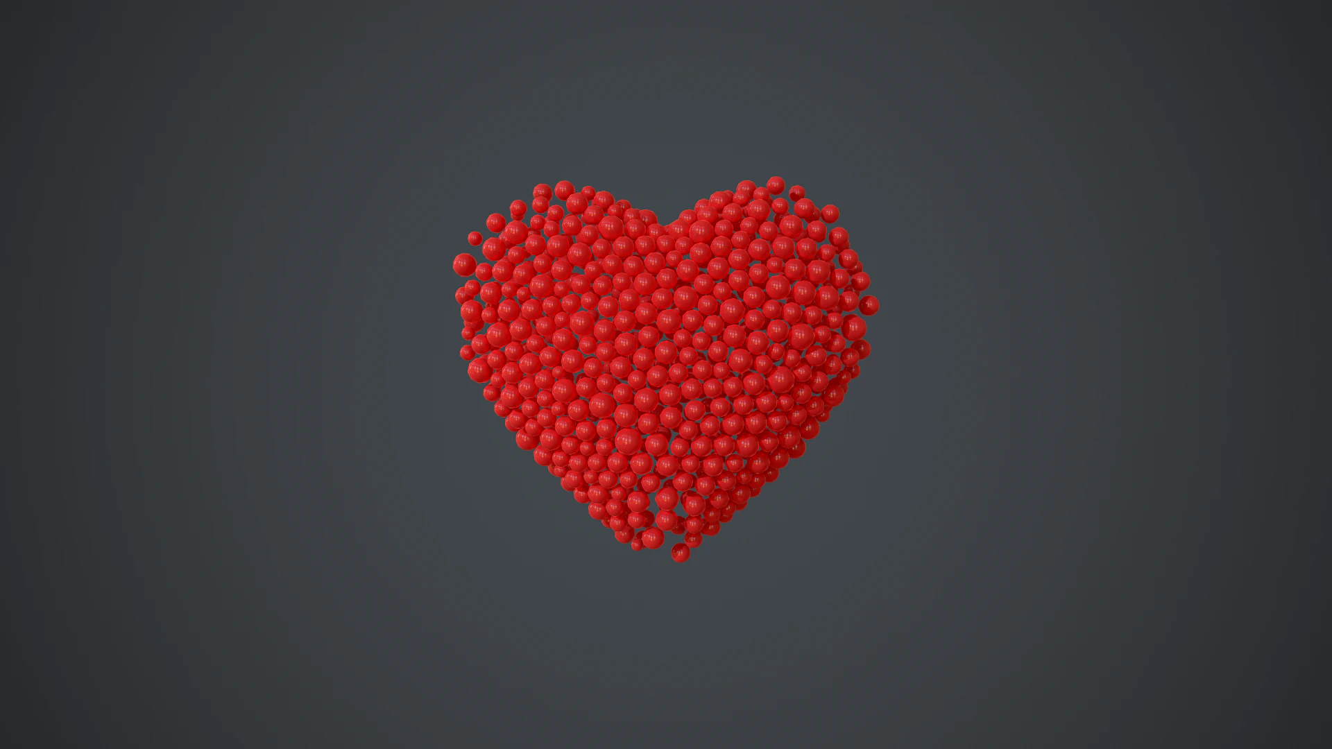 Beating Heart shape - forming animation from spheres 3D Model .c4d .max .obj .3ds .fbx .stl .blend 