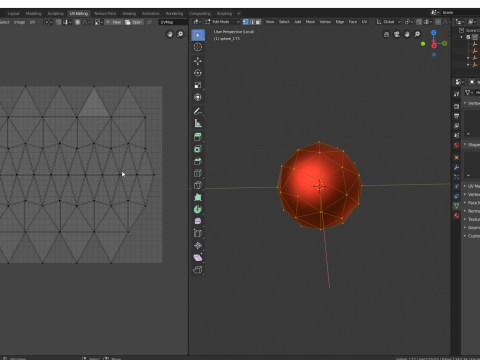 Beating Heart shape - forming animation from spheres Modelo 3D
