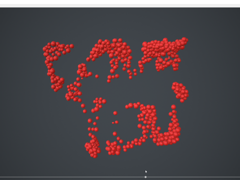 Text - love you - formed out of shiny spheres Modelo 3D