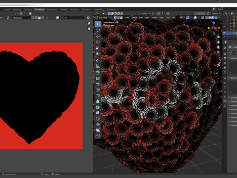 Heart made of wires covered with flowers 3D मॉडल