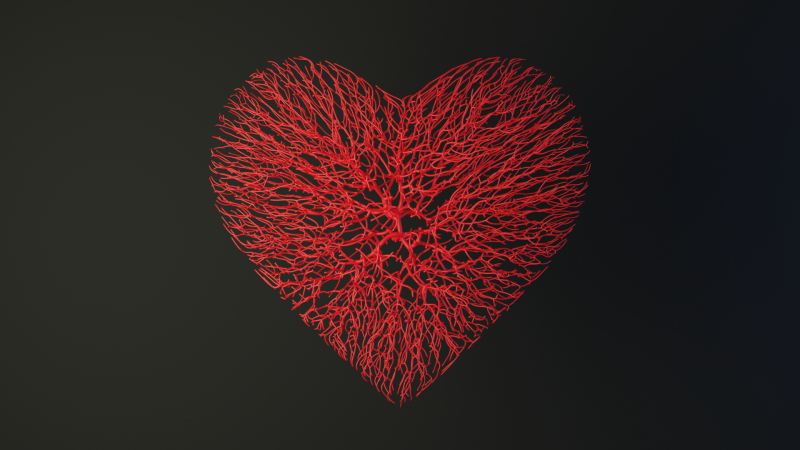 Heart shape made out of wires 3D Model .c4d .max .obj .3ds .fbx .stl .blend 