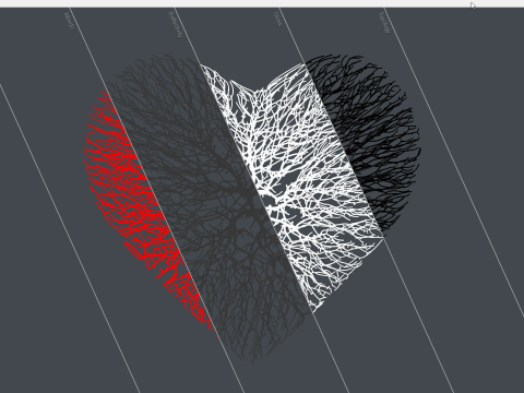 Heart shape made out of wires 3D Model