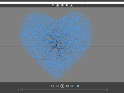 Heart shape made out of wires 3D Model
