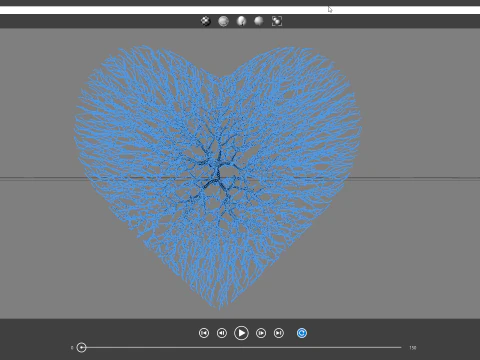 Heart shape made out of wires 3D Model