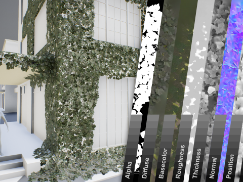 Ivy lowpoly modular assets 3Dモデル